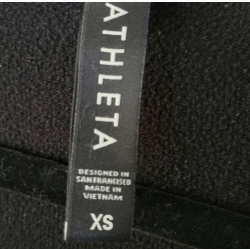 ATHLETA Purana Drape Black Longsleeve Pullover Hoodie Top Size XS - Picture 5 of 7